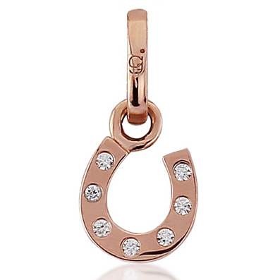 Rose Gold Sparkly Hoof Charm